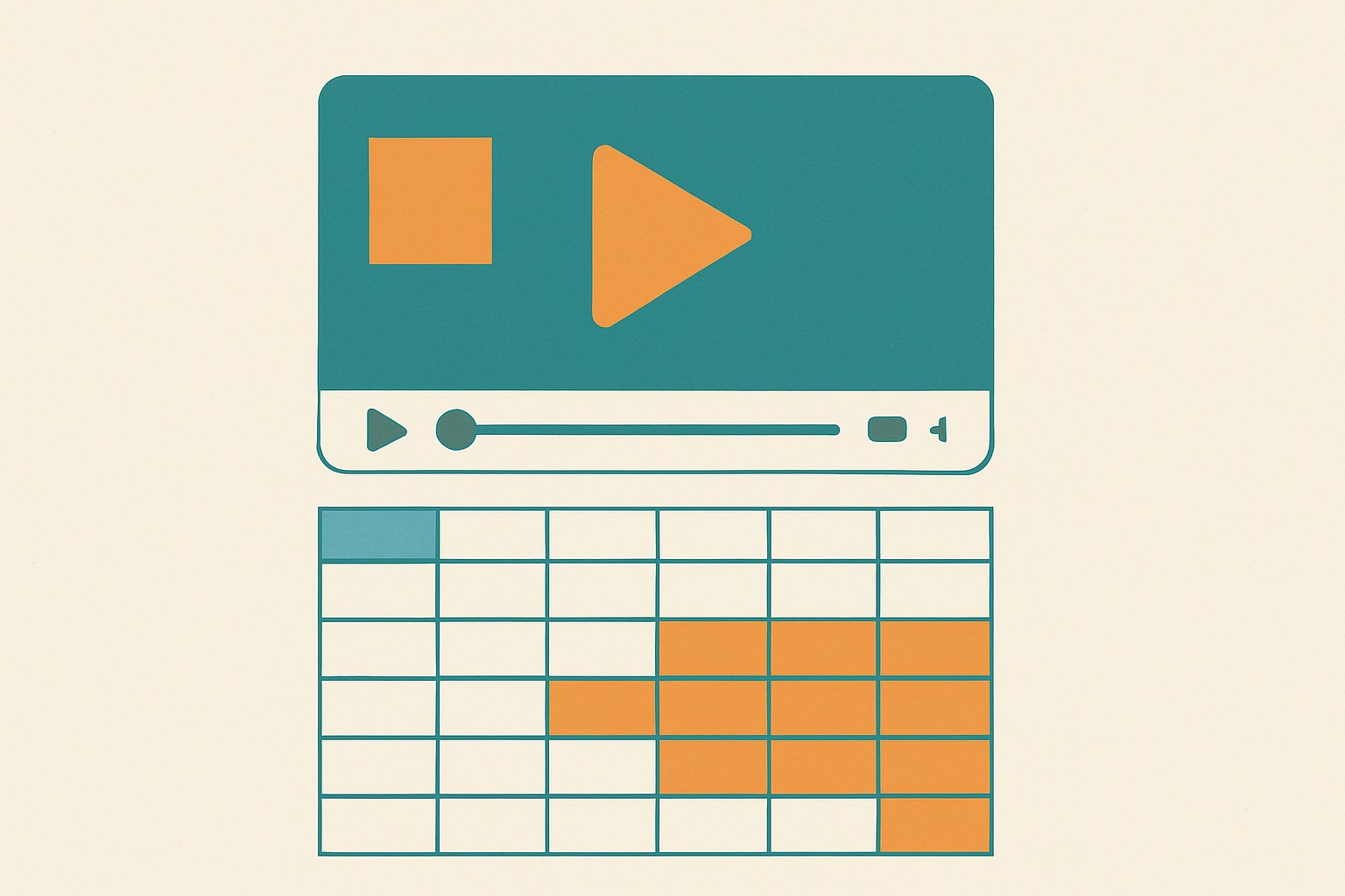 Google Sheets spreadsheet with YouTube URLs in one column and fetched transcripts appearing in the next